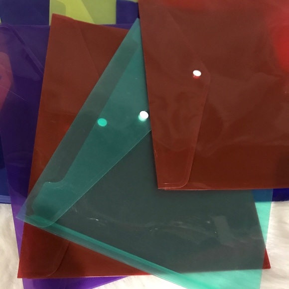 Expanding File 13 Pockets/12 Tabs~Letter Size No Closure With 17 Plastic Folders - Picture 5 of 9